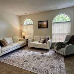 White Couch And Loveseat