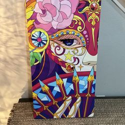 Wall  Art Water Color Transferred To Canvas 30" By 16" 