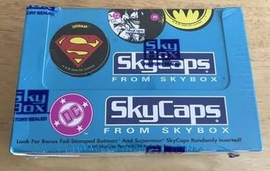 RARE 1993 DC Skycaps Skybox Factory Sealed Box - Superman/Batman (36 Packs) 2 Boxes at $50 Each
