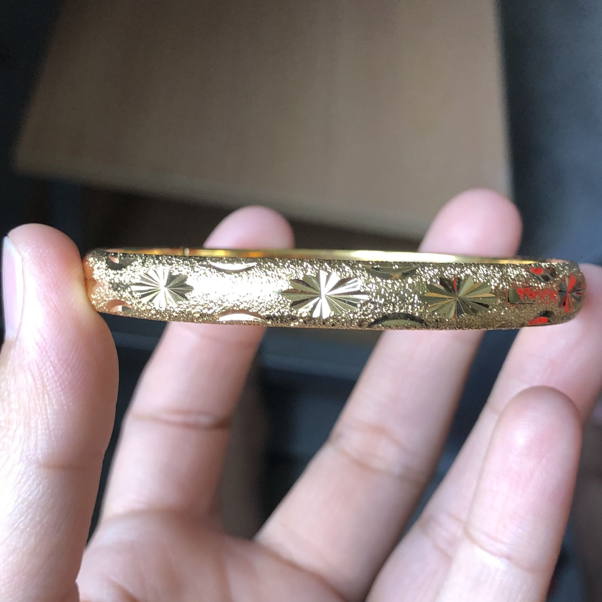 Gold Plated Bangle 8” Openable