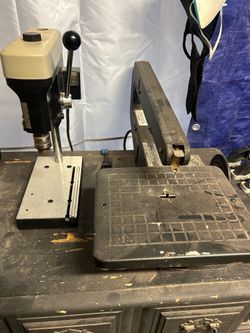Mini drill press and scroll saw