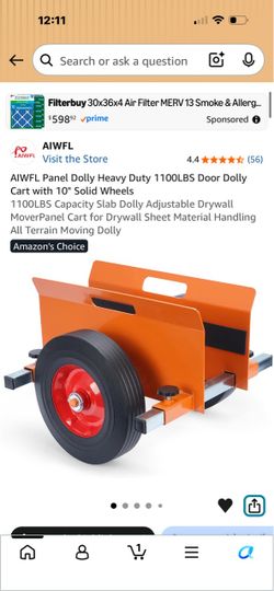 BRAND NEW AIWFL Heavy Duty Panel & Door Dolly – 1,100 LB Capacity
