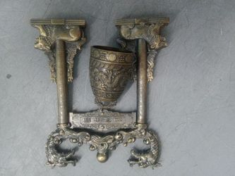 Brass Chinese/ Japanese door bell vintage
