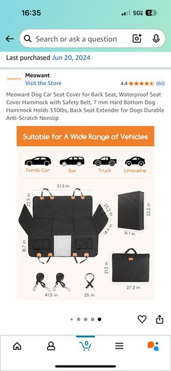 Car Seat Protector for pet