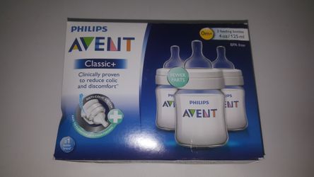 Philips Avent Classic+ Polypropylene Bottles 3 Ct 4oz/125mL
