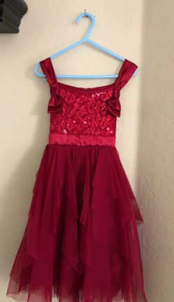 Girls red Biscotti Christmas Holiday dress size 7