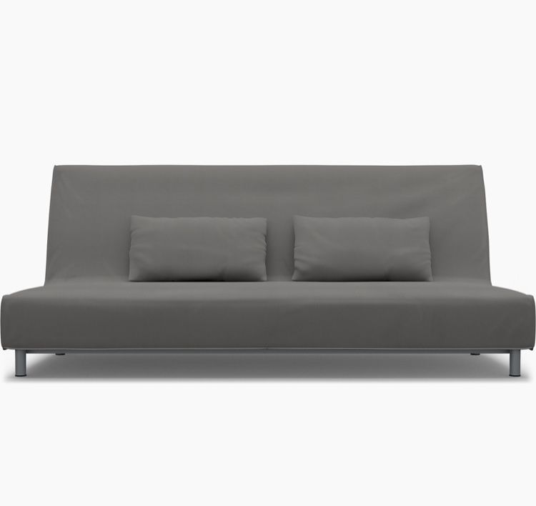 Grey Futon with Burgundy cover