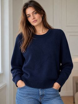 MiH Jeans Navy Blue 100% Wool Dove Sweater Women’s Size L New With Tags