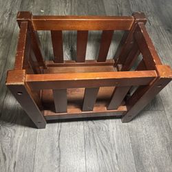 Vintage JCPenney Solid Wood Magazine Rack / Mission Style