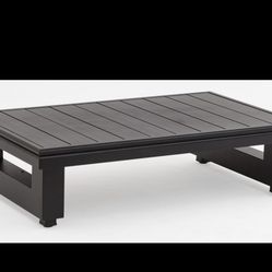 Montford Aluminum Coffee Table, Black
