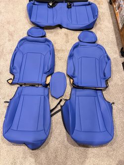 2026 Subaru Impreza Custom Blue Leather Seat Covers