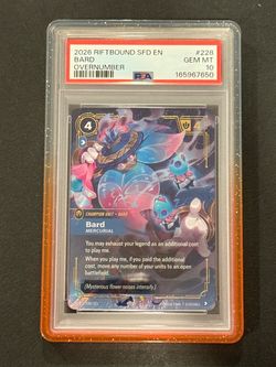 Riftbound Spiritforged #228 Bard Overnumber  PSA 10