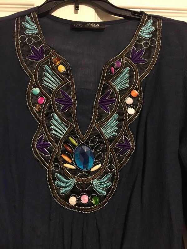 Embroidery with beads blouse