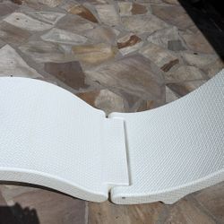 SwimWays Terra Sol Sonoma 2-in-1 Pool Float and Patio Chaise Lounge Chair, White