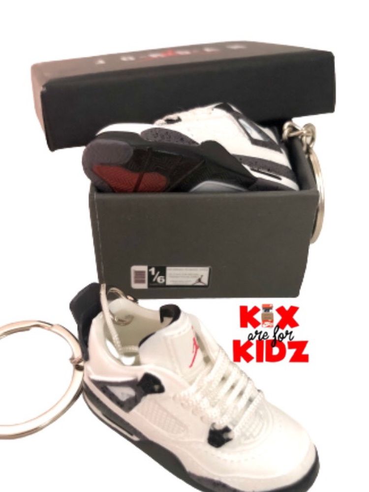 Jordan 4 Retro Cement 3D Mini Sneaker Keychain