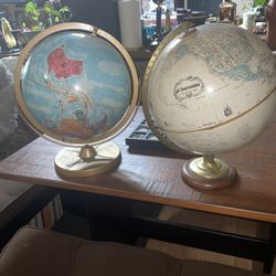 Vintage world globes