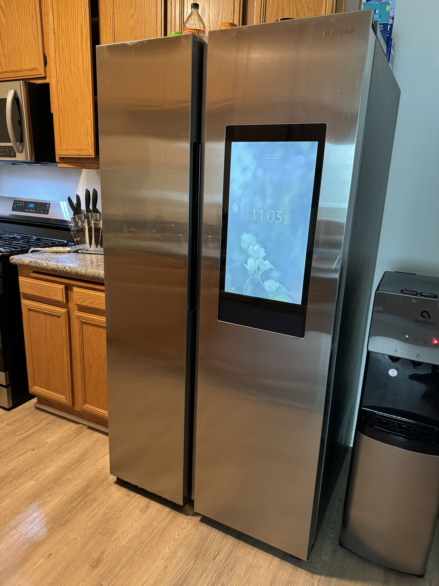 Stainless Steel Samsung Refrigerator W/ Built In Tv