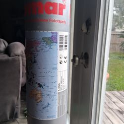 Komar World Map Wallpaper 