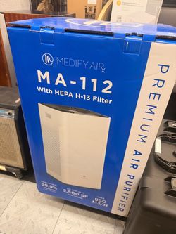 NEW Medify Air MA-112 HEPA H13 Large Room Air Purifier Ionizer 4-Speed White