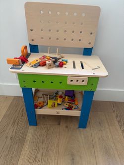 Hape Kids Wooden Tool Workbench with Accessories