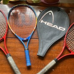 Set of 3 Wilson Tennis Rackets with 1 Head Cover