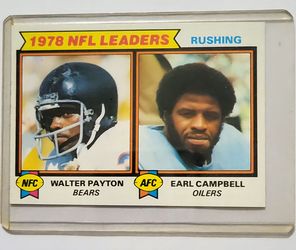 1979 Topps #3 Rushing Leaders Walter Payton / Earl Campbell