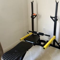  Adjustable Bench With Weights Set (Bench Press)