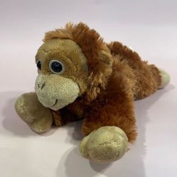 Aurora Mini Flopsie 8” long Oscar Orangutang/Monkey Light Brown Monkey EUC 