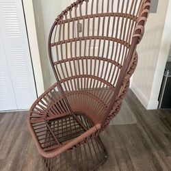 Rattan Ballon Chair Armless Lounge Chair