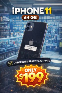 🔥 iPhone 11 – 64GB UNLOCKED 🔥💲 ONLY $199