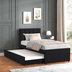 MAYA Twin Platform Bed w/ Trundle **NEW ARRIVAL**