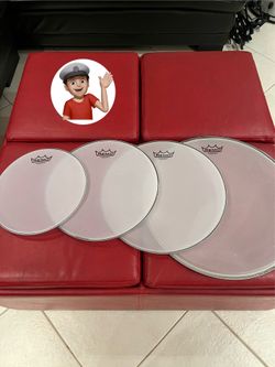 🔥 4 New Remo Silent Stroke Drum Heads Drum Set Drums