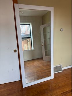 White Tall Floor Mirror