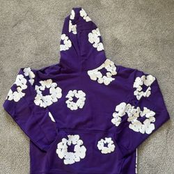 Purple/White denim Tears hoodie 