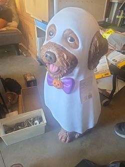 Halloween Dog Ghost Blow Mold Decoration