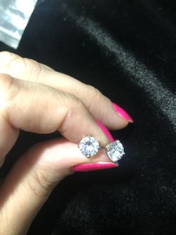 Cubic zirconia studs 925 silver