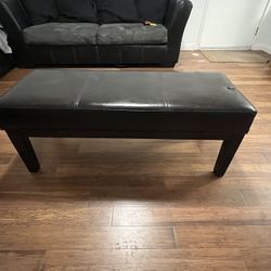 Faux Leather Bench
