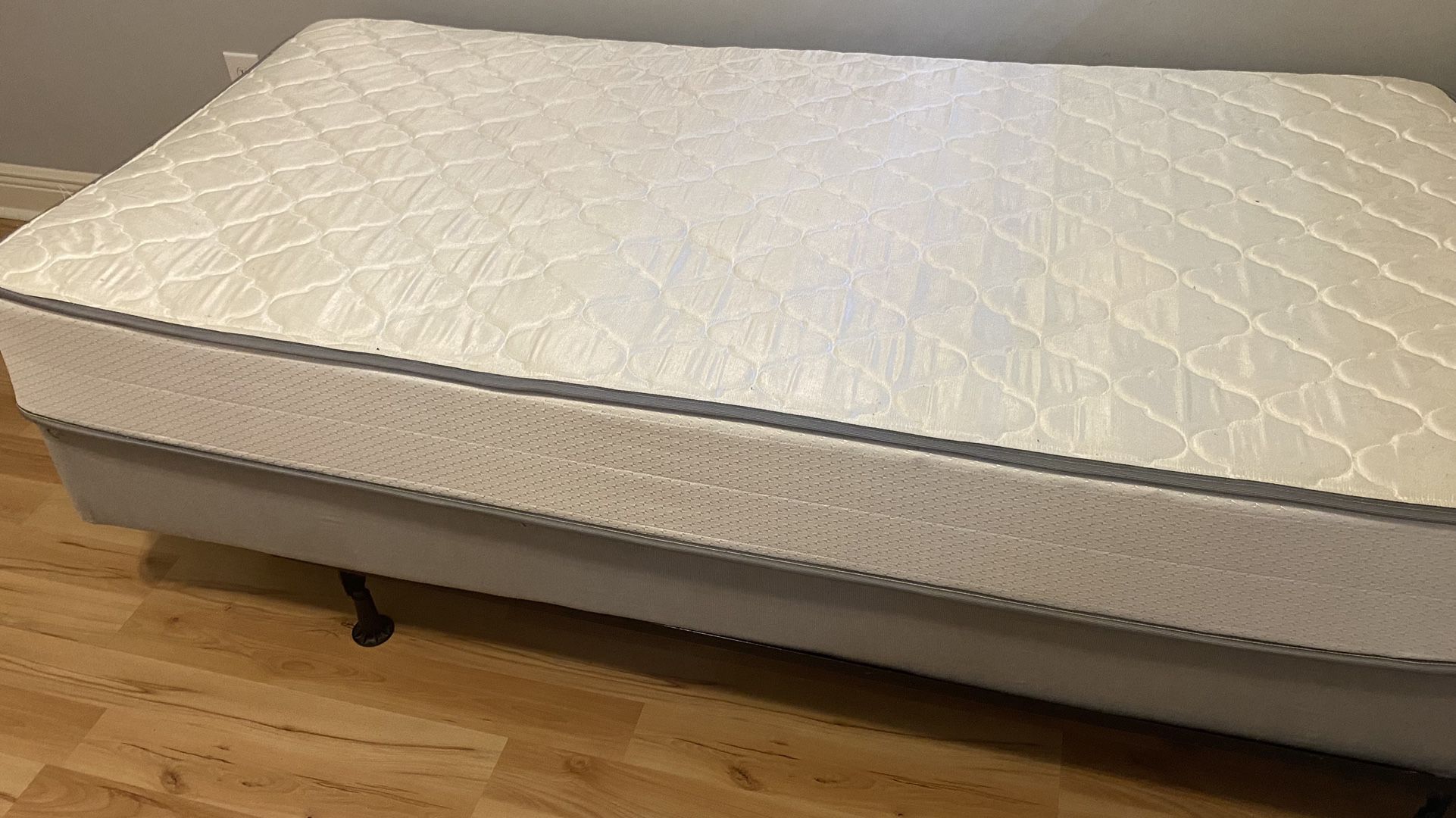 Twin bed, spring box, mattress ,bed frame