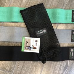 Booty Bands Fabric Resistance Bands for Yoga Home Workout (Set of 3)