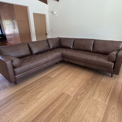 🛋 $2,170 OBO Article Sven Chocolat Leather Corner Sectional