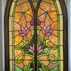 Several Stained Glass Pieces, Antique Light Shades In San Francisco 