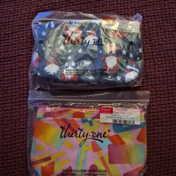 Thirty One Clear Clip Pouches