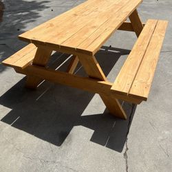 Handmade Solid Wood Picnic Table – 6 ft x 5 ft – Stained & Sealed