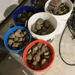 6 Buckets Of Gardening/ Landscaping Rocks