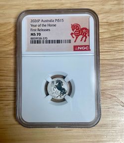 2026P Australia Pt$15 Year of the Horse - first releases - NGC MS70 - 1/10th oz platinum