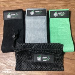 Hip Booty Bands Fabric Resistance Bands for Yoga Home Workout (Set of 3)