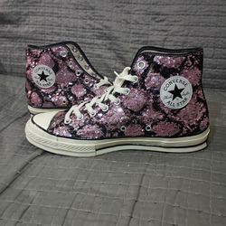 Rare Converse Chuck 70 High Snake Pattern Light Pink 166560C  - Snakequins -  Men's Size 10 - Women's Size 12