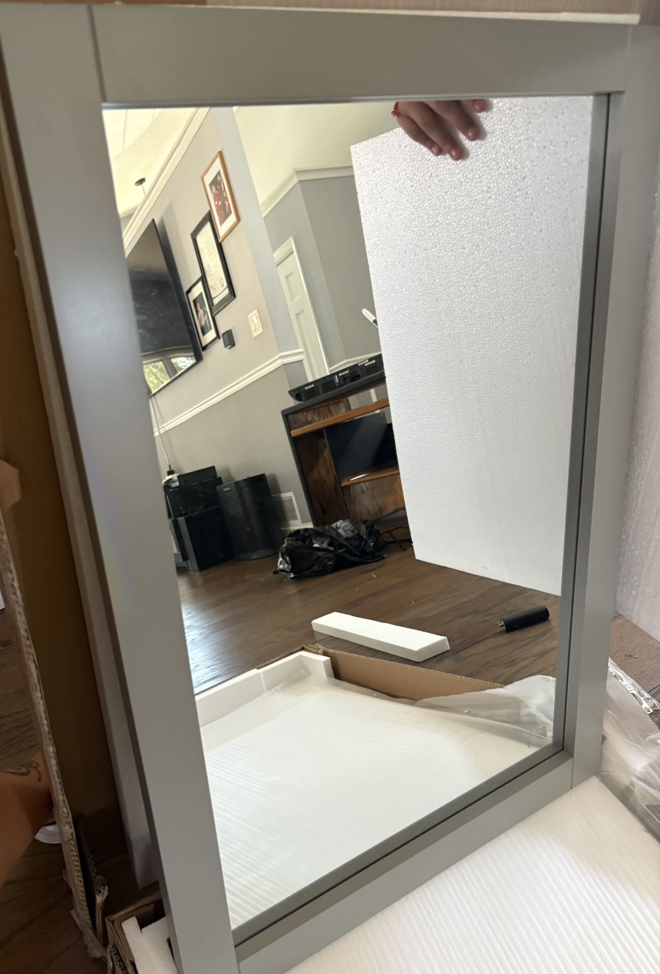 Gray Vanity Mirror 32x22 $60