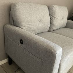 Brand New Loveseat With Charging Station