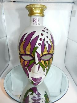 Empty King REX Vodka Bottle Mardi Gras Face